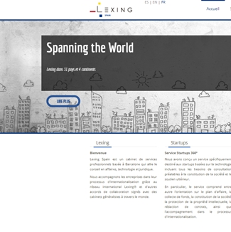 Site internet Lexing Espagne